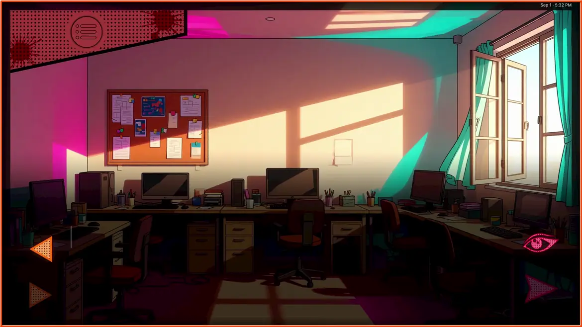 Screenshot: case board
